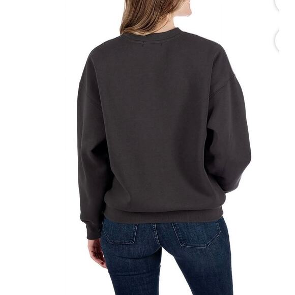 State of Mine womens Paris embroidered crewneck sweatshirt in dark grey Size S - Picture 4 of 7